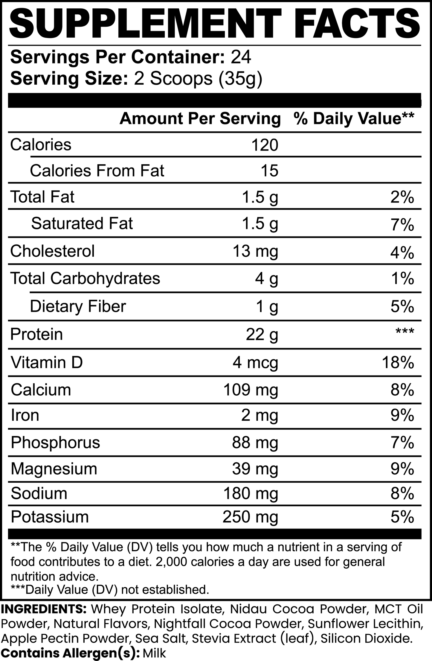Advanced 100% Chocolate Whey Protein Isolate