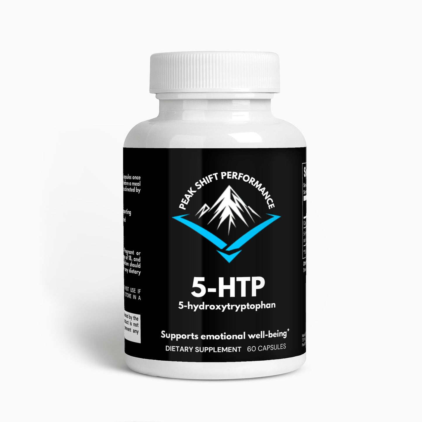 Peak Shift Performance 5-HTP Capsules – Mood & Emotional Well-Being Support – Naturally Boosts Serotonin Levels – 200mg 5-Hydroxytryptophan with Calcium – 60 Capsules – Made in USA