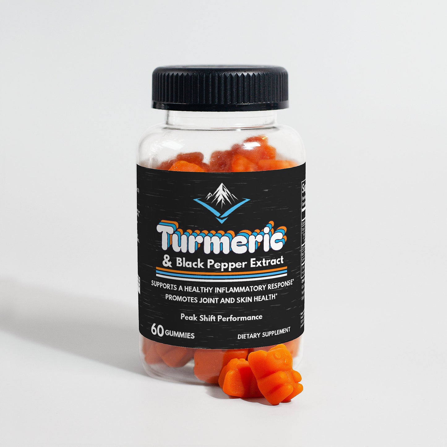 Turmeric Gummies with Black Pepper & Curcumin – Antioxidant & Joint Support Supplement – Supports Inflammatory Response & Healthy Skin – 60 Gummies –